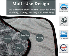 Microfiber Twist Car Wash Towel – Professional Drying Cloth for Washing, Polishing & Detailing