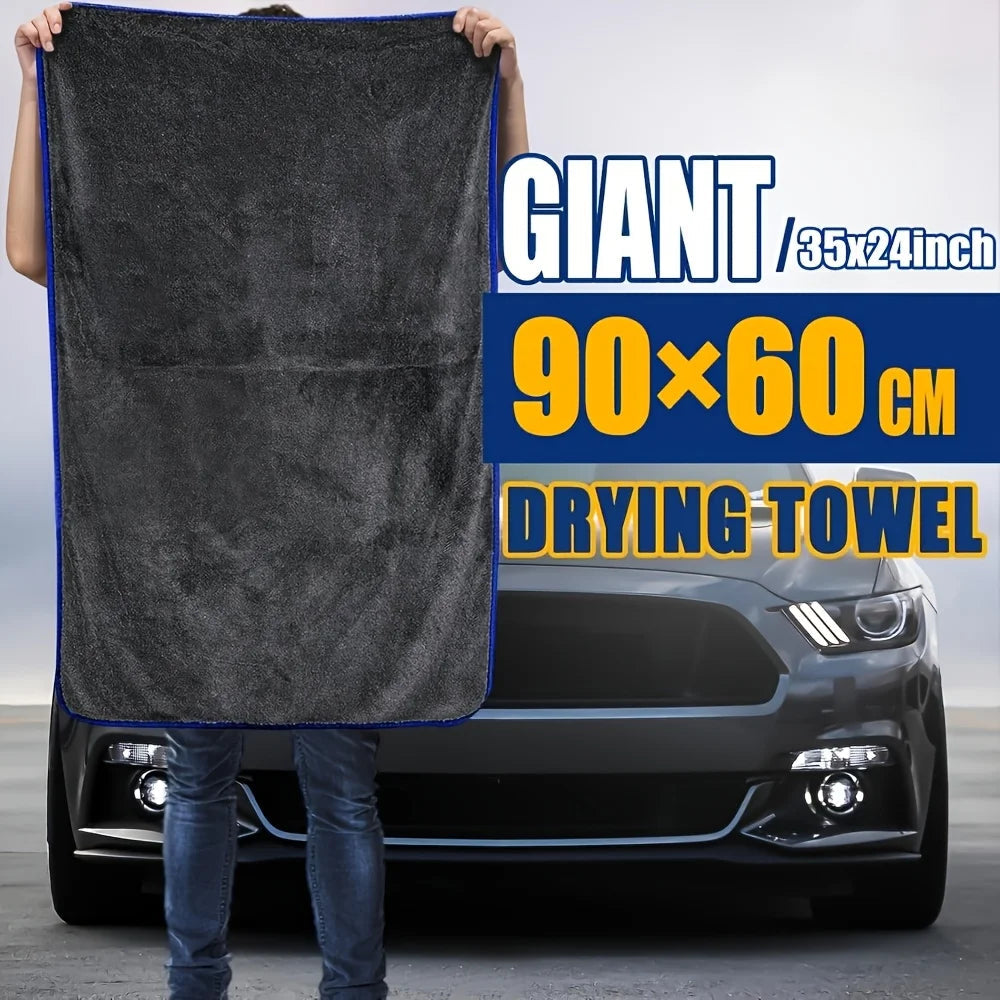 1PC Extra Large Car Towel – Ultra Absorbent Quick-Dry Microfiber Detailing Cloth (24×35 Inches) Goat Lab