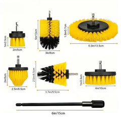 High-Density Nylon Drill Brushes – Carpet, Glass & Car Cleaning Tool Kit