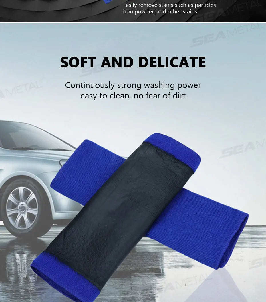 Car Detailing Magic Clay Cloth – 1/2 PCS with Blue Clay Bar for Auto Cleaning Goat Lab