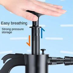 2L Hand Pump Foam Sprayer – Snow Foam Car Wash Bottle with 3 Nozzles for Auto & Window Cleaning Goat Lab