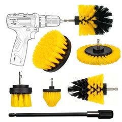 High-Density Nylon Drill Brushes – Carpet, Glass & Car Cleaning Tool Kit