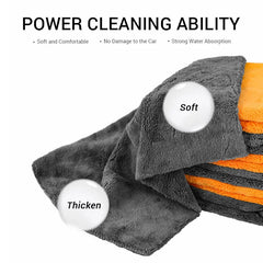 Car Detailing Microfiber Towels 40x40cm – Thick Drying & Washing Cloth for Auto Care Goat Lab