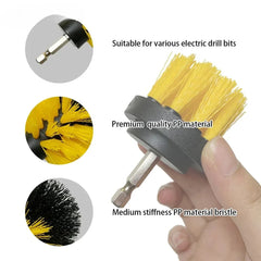 High-Density Nylon Drill Brushes – Carpet, Glass & Car Cleaning Tool Kit Goat Lab