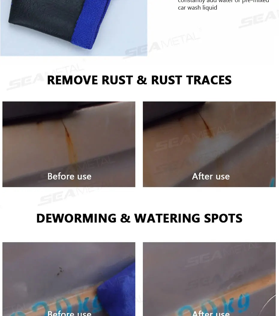 Car Detailing Magic Clay Cloth – 1/2 PCS with Blue Clay Bar for Auto Cleaning Goat Lab