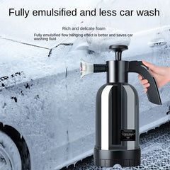 2L Hand Pump Foam Sprayer – Snow Foam Car Wash Bottle with 3 Nozzles for Auto & Window Cleaning Goat Lab