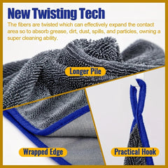1PC Extra Large Car Towel – Ultra Absorbent Quick-Dry Microfiber Detailing Cloth (24×35 Inches) Goat Lab