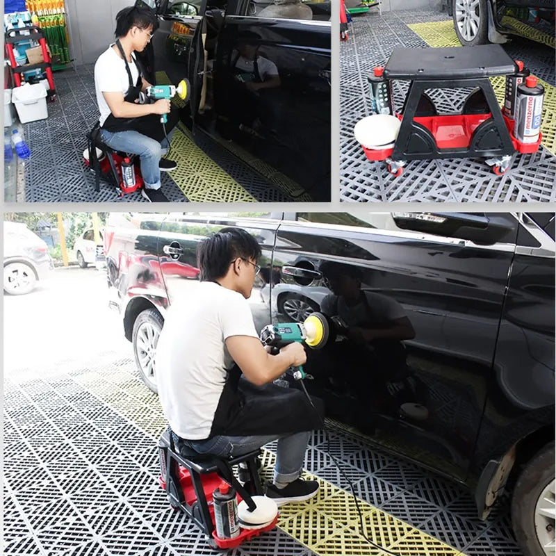 Multifunctional Car Wash & Polishing Work Bench – Mobile Detailing Tool Cart with Wheels Goat Lab