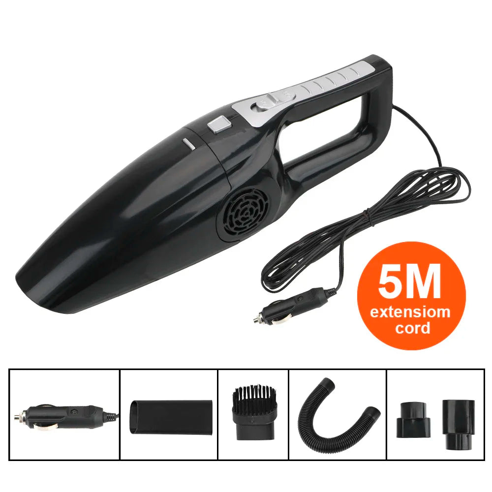 Portable Car Vacuum Cleaner – Wet & Dry Handheld Mini Vacuum, 12V 120W High Suction Goat Lab
