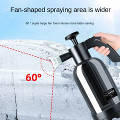 2L Hand Pump Foam Sprayer – Snow Foam Car Wash Bottle with 3 Nozzles for Auto & Window Cleaning