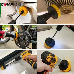 High-Density Nylon Drill Brushes – Carpet, Glass & Car Cleaning Tool Kit