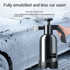 2L Hand Pump Foam Sprayer – Snow Foam Car Wash Bottle with 3 Nozzles for Auto & Window Cleaning