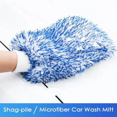 Plush Microfiber Car Wash Mitt – Thick Auto Detailing & Cleaning Tool